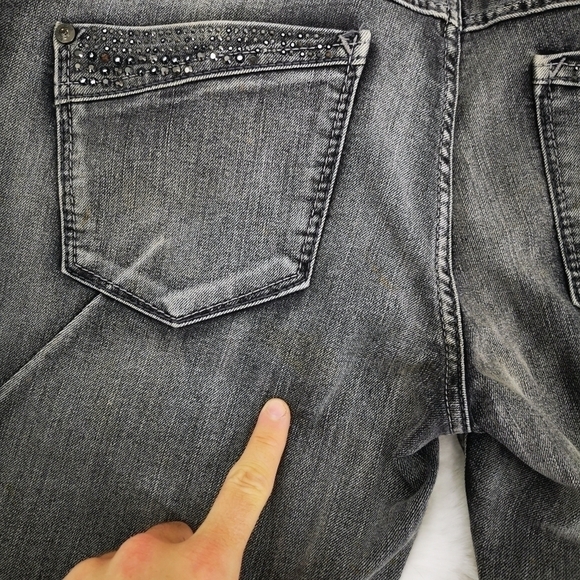 Express Jeans Women's 8 Zelda Jean Legging Slim Fit Low Rise Black Embellished - Picture 16 of 16